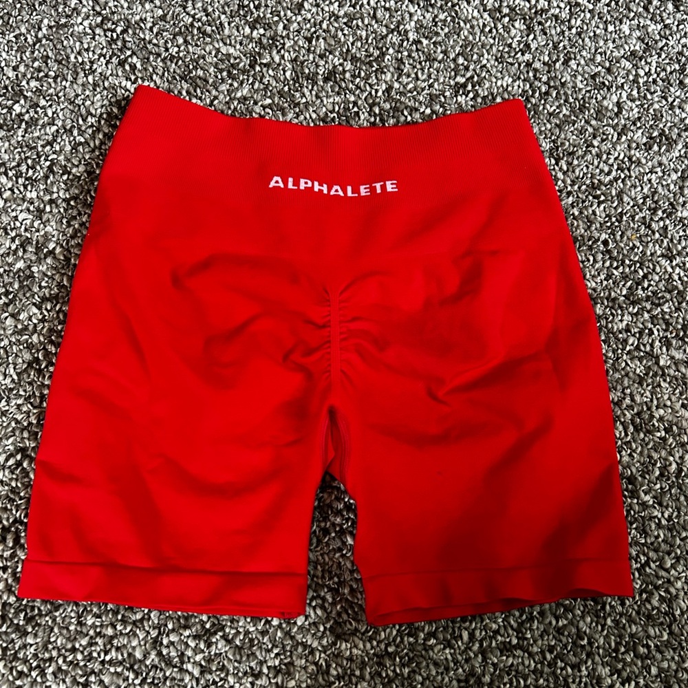 Alphalete 3 pack Red and Light Blue AurolaNavy Workout Shorts Size S